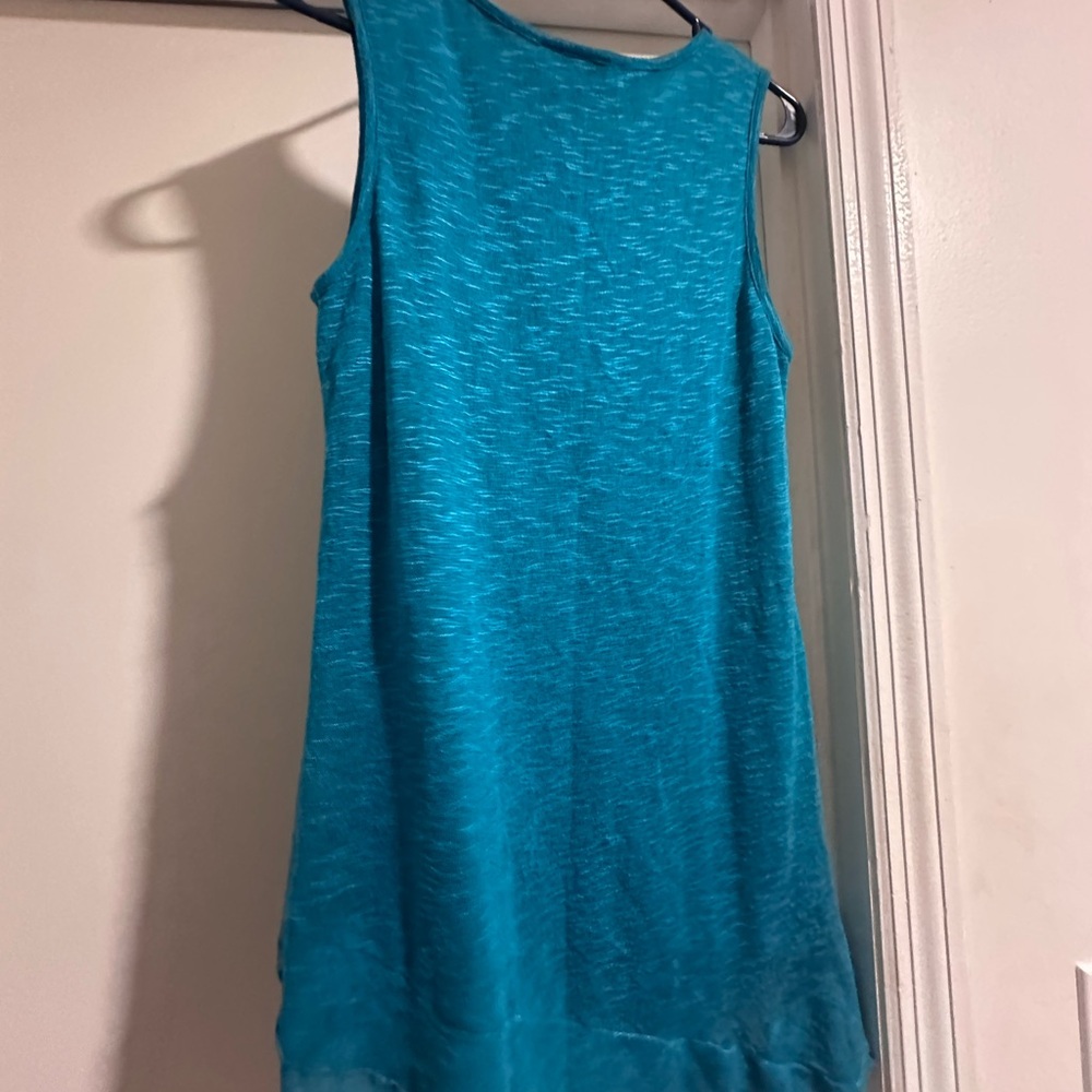 AB Studio Teal Sleeveless Blouse